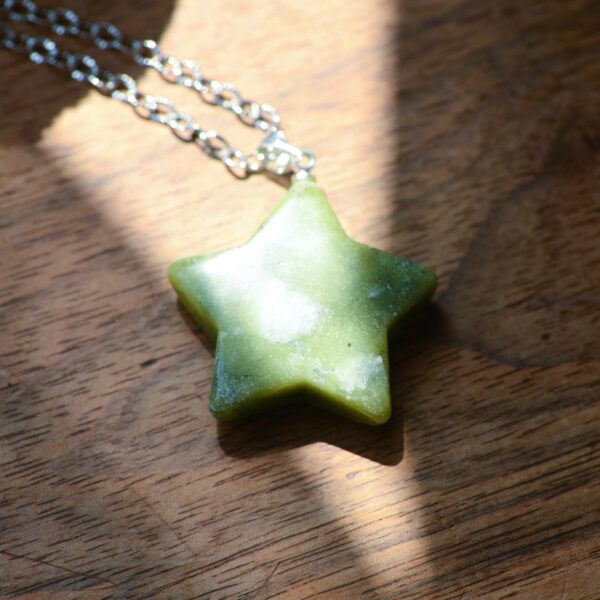 Collana con Ciondolo in pietra naturale- Cuori e Stelle⭐🩷 (diverse varianti di pietra) - immagine 9