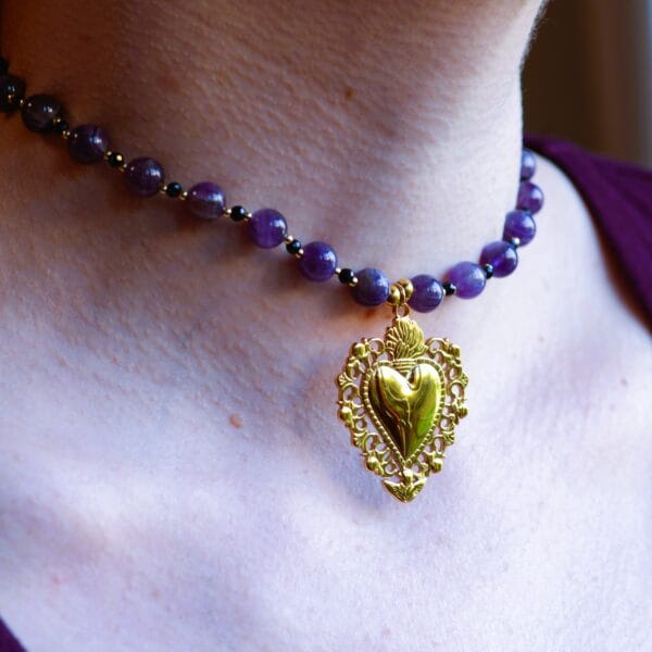 Anna 👑necklace in Amethyst - Image 4