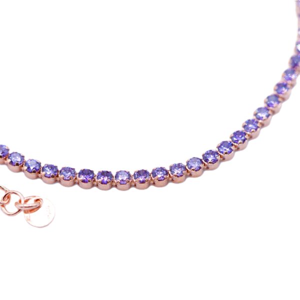 Amethyst tennis bracelet💜925 gold-rose silver - Image 4