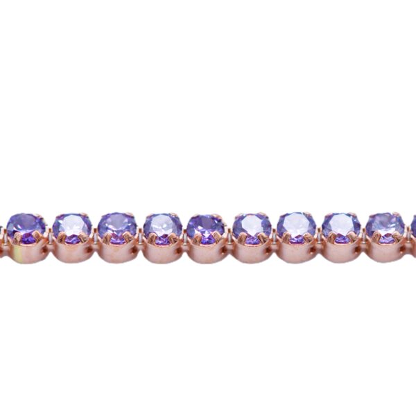 Amethyst tennis bracelet💜925 gold-rose silver - Image 5