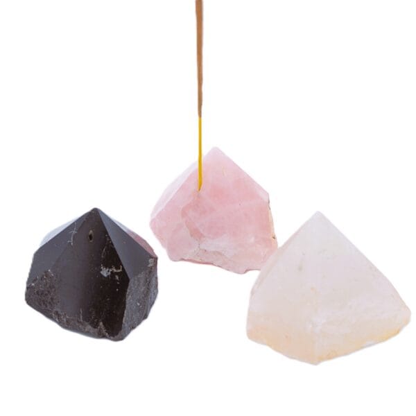 Rose Quartz/Tormaline/Ialine Quartz Incense Holder✨🪽