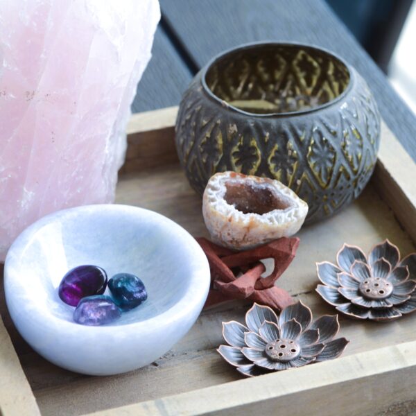 Blue Calcite Bowl - Harmony and Communication ✨