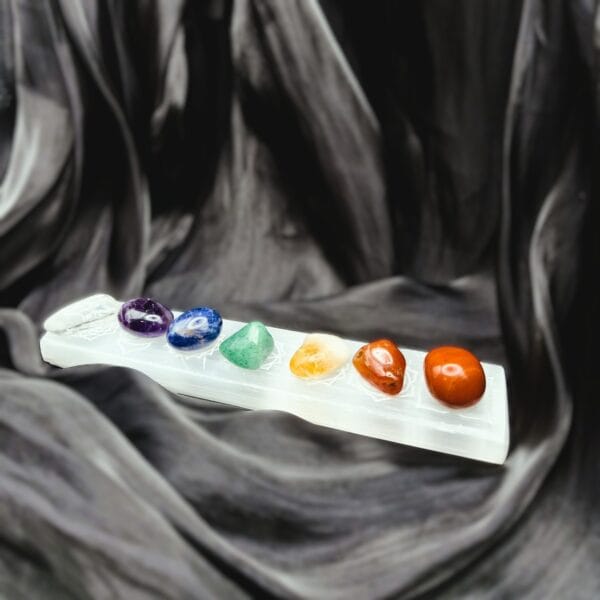 Kit Stecca di Selenite con Pietre dei 7 Chakra 🌈 - immagine 3