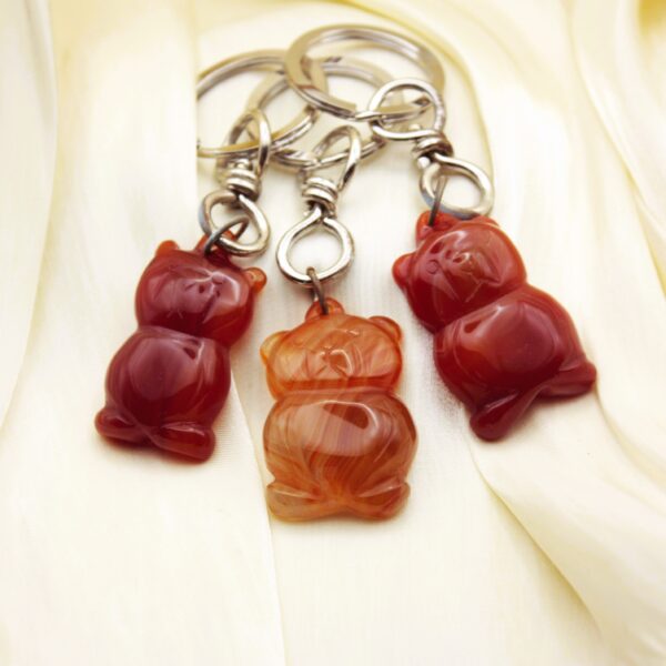 Teddy bear keychain🐻in Natural Stone (variants)