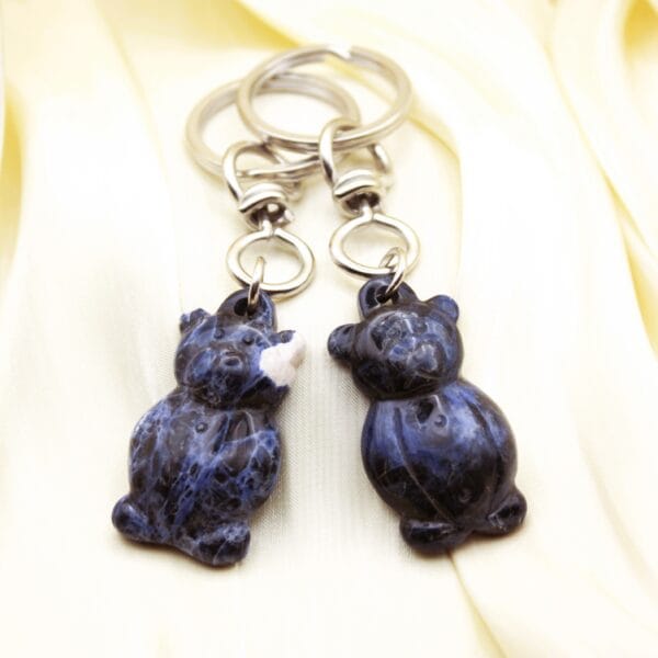 Portachiavi Teddy bear🐻in Pietra naturale (varianti) - immagine 4