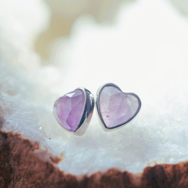 Orecchino a Cuore di Cristallo- diverse varianti ❣️Argento 925