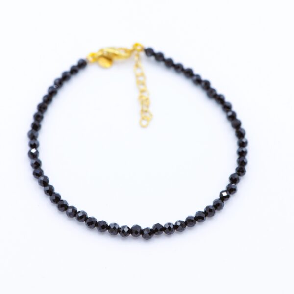 Black Spinello necklace and/or bracelet🖤✨ 925 silver gilt - Image 4
