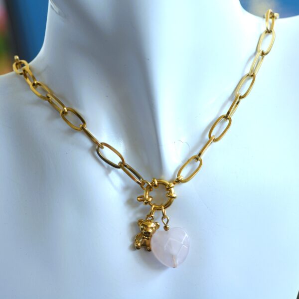 Anastasia✨in Rose Quartz or Agate Necklace - Image 5