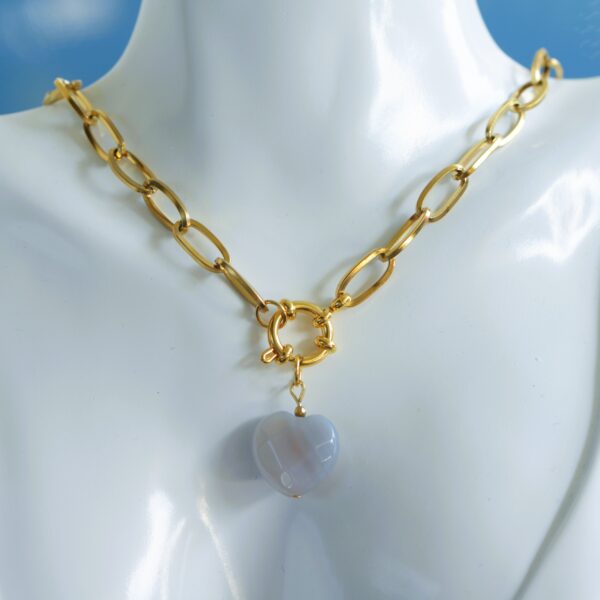 Anastasia✨in Rose Quartz or Agate Necklace - Image 4