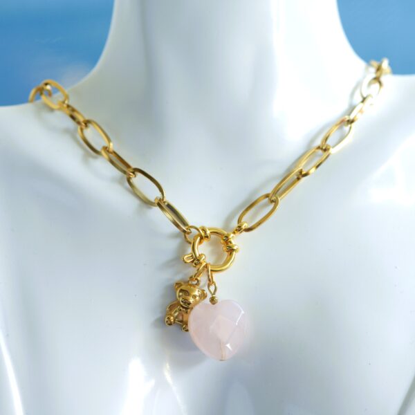 Anastasia✨in Rose Quartz or Agate Necklace - Image 7