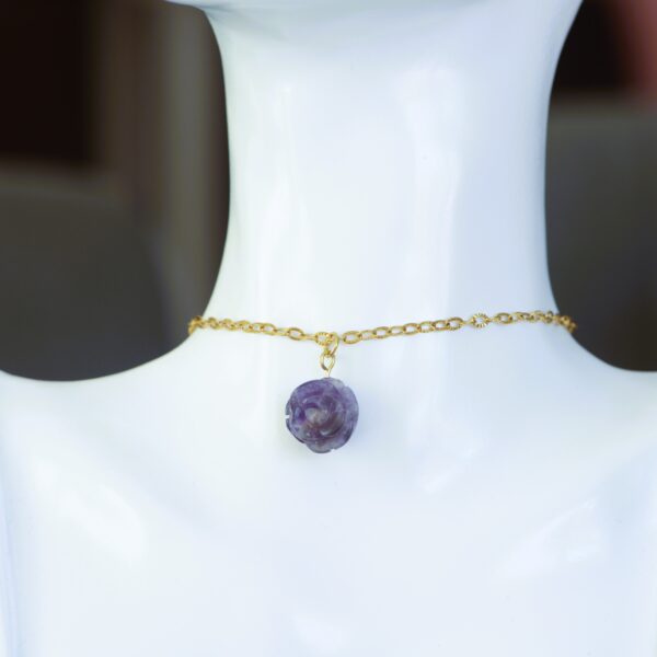 Collier con Rosa di Ametista🌹 - immagine 3