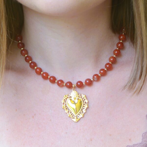 Collier Anna👑in Corniola