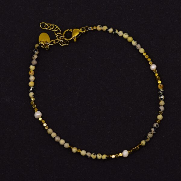 Bracciale Angel (occhio di tigre, ametista, quarzo rosa, diaspro dalmatato) - immagine 6