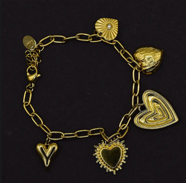 Sacred Hearts Charms Bracelet