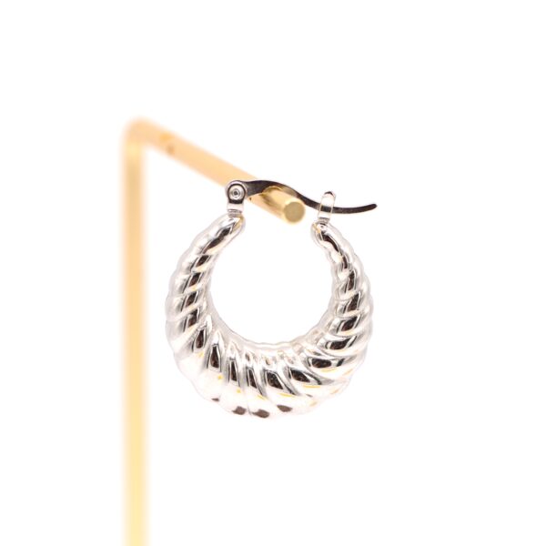 Vintage torchon earrings (silver/gold) - Image 4