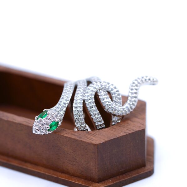 Zirconated Snake Ring