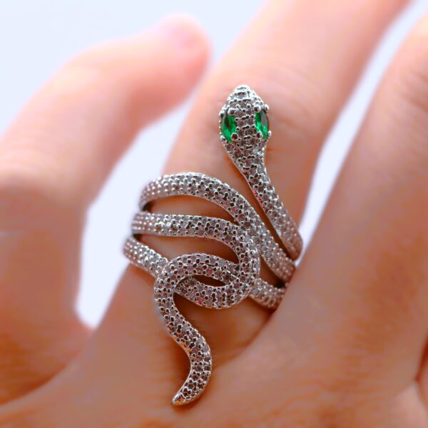 Zirconated Snake Ring - Image 2