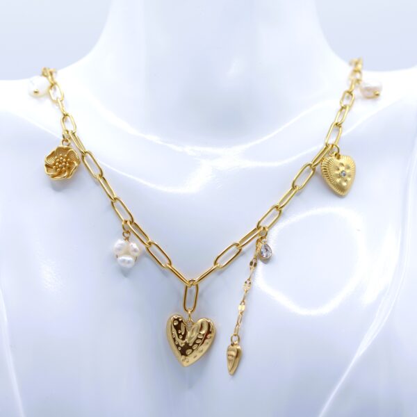 Hearts and Pearls Necklace - Image 2