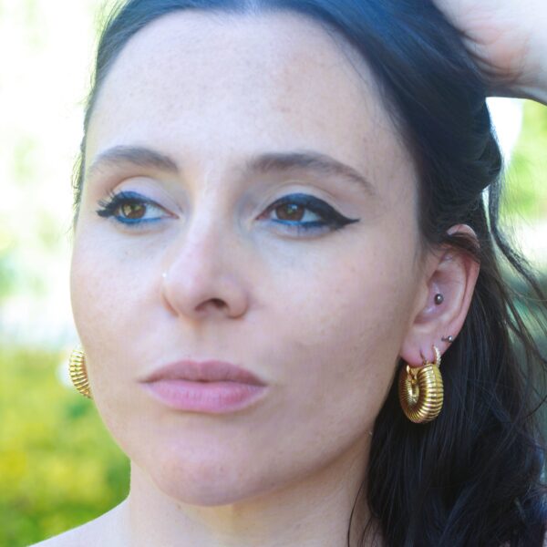 Hoop Earrings 3 cm bombé