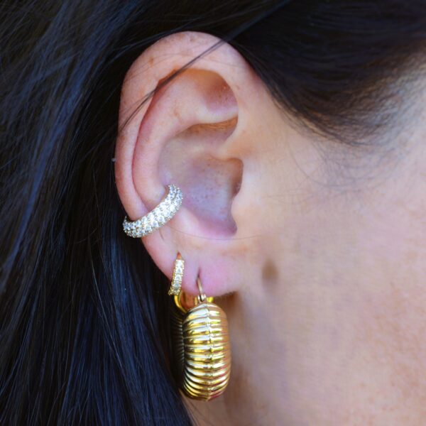Hoop Earrings 3 cm bombé - Image 3