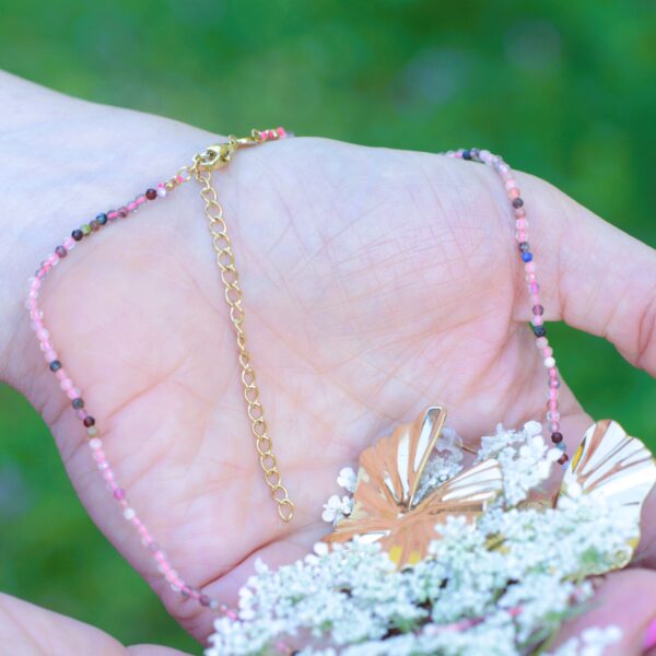Evelyne necklace (agate/apatite/tourmaline)✨ - Image 11