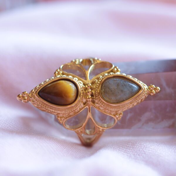 Anello Mira ✨(Lapislazzuli/Labradorite e Occhio di Tigre) - immagine 6