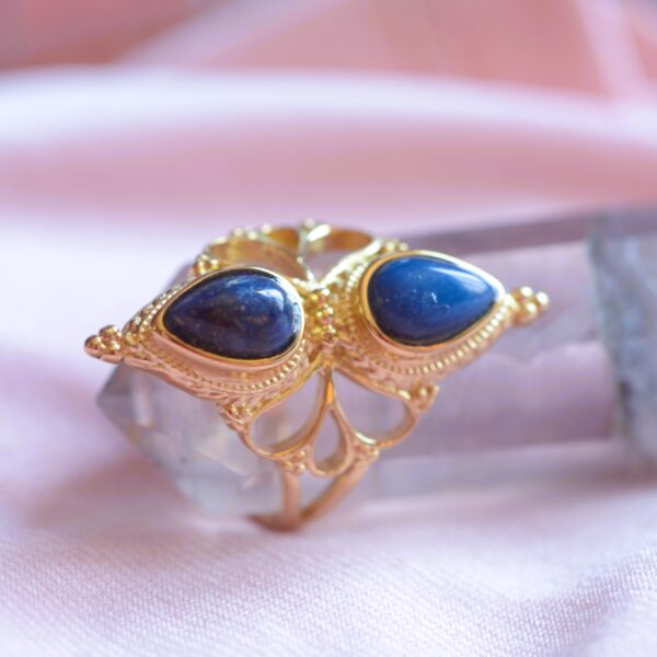 Anello Mira ✨(Lapislazzuli/Labradorite e Occhio di Tigre) - immagine 4
