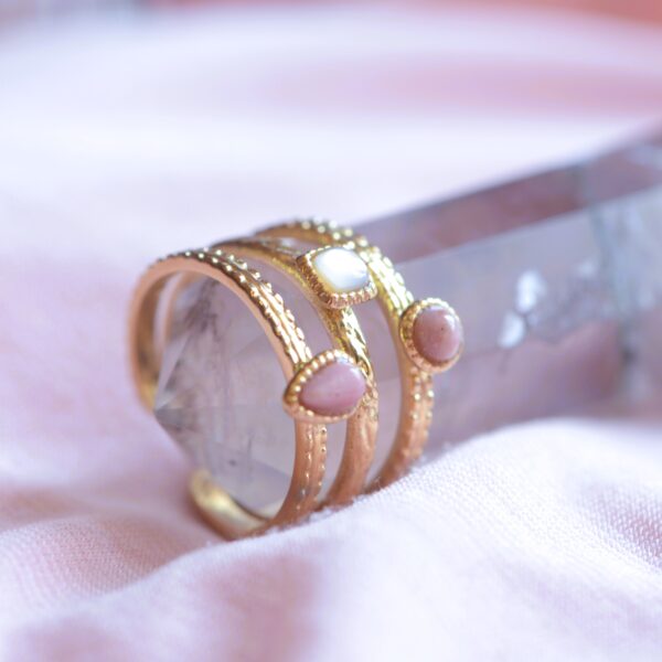 Anello di Rodonite e Madreperla🤍 - immagine 2