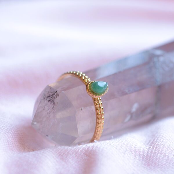 Anello Goccia Sodalite/Diaspro verde 💚 - immagine 4