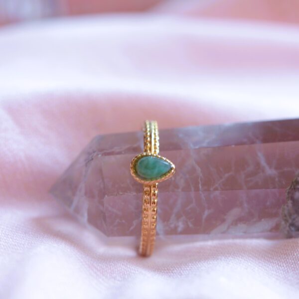 Anello Goccia Sodalite/Diaspro verde 💚 - immagine 3