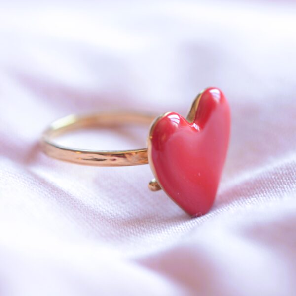 Enameled Heart Ring rosso❤️ - Image 4