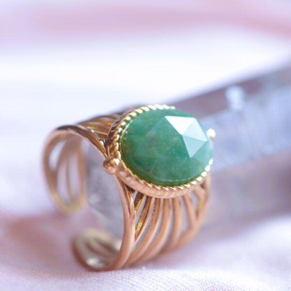 Carnelian/Green Jasper stone ring ✨ - Image 2