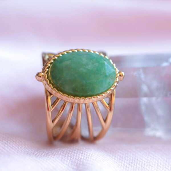Carnelian/Green Jasper stone ring ✨ - Image 3