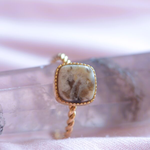 Dalmatian Jasper Stone Ring✨