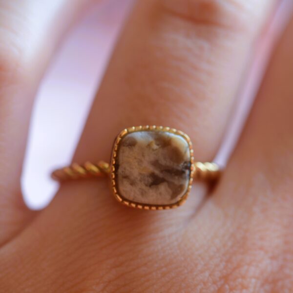Dalmatian Jasper Stone Ring✨ - Image 3