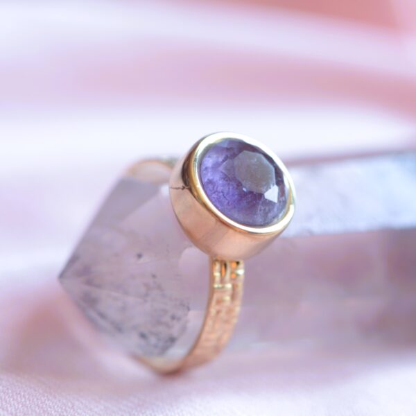 Amethyst Stone/Strawberry Quartz Ring✨ - Image 3