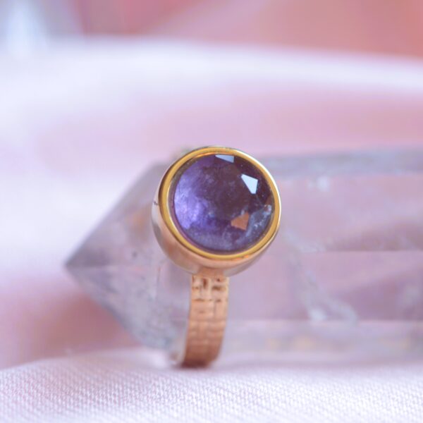 Amethyst Stone/Strawberry Quartz Ring✨ - Image 2