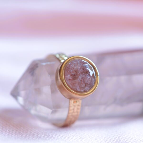 Amethyst Stone/Strawberry Quartz Ring✨