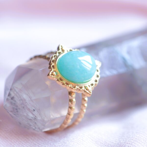 Amazonite Stone Ring💙 - Image 2