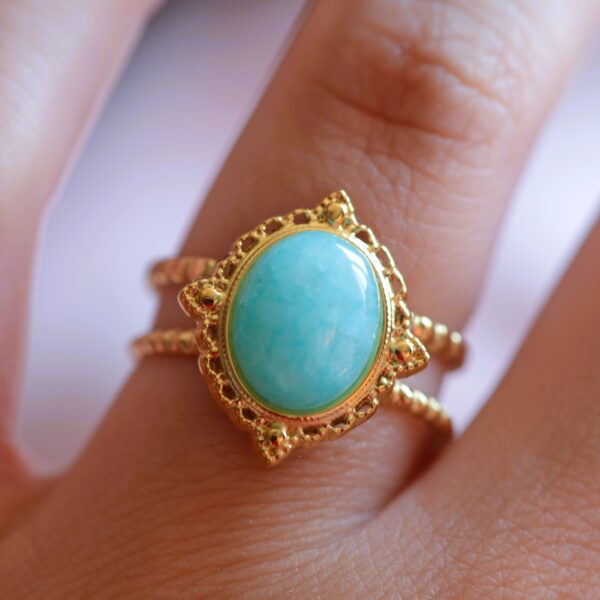 Amazonite Stone Ring💙