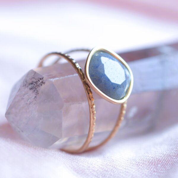 Anello Pietra di Rodonite/Agata blu✨ - immagine 5