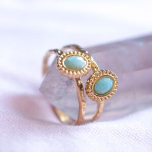 Anello a due file di Amazzonite💙