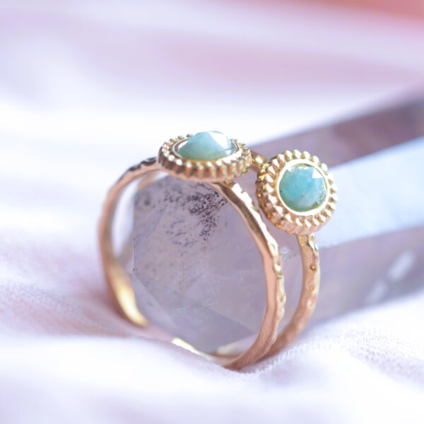 Anello a due file di Amazzonite💙 - immagine 2
