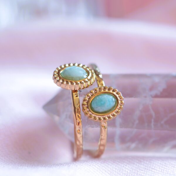 Anello a due file di Amazzonite💙 - immagine 3