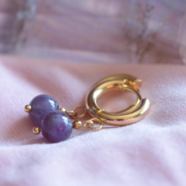 Jane✨(rose quartz, amethyst, amazonite) earrings - Image 6