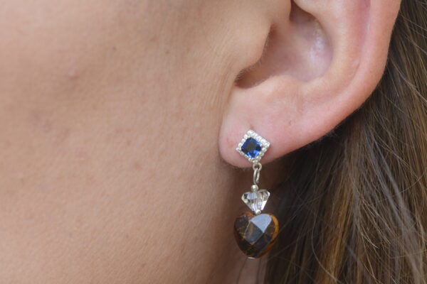 Blue Zircon and Eye Earrings from Tigre❤️‍🔥Argento 925 - Image 2