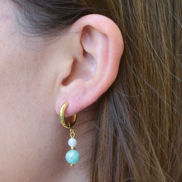 Jane✨(rose quartz, amethyst, amazonite) earrings - Image 3