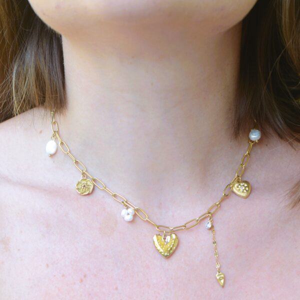 Hearts and Pearls Necklace