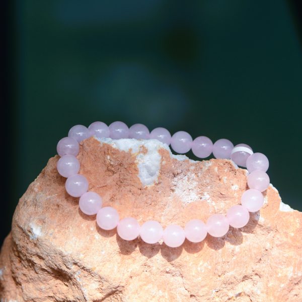 Bracciale di Selenite/Pirite/Quarzo Rosa (8mm) - elastico🤍 - Image 3