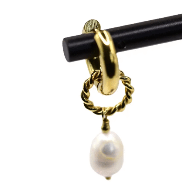 Twist Pearl Earrings - Image 2